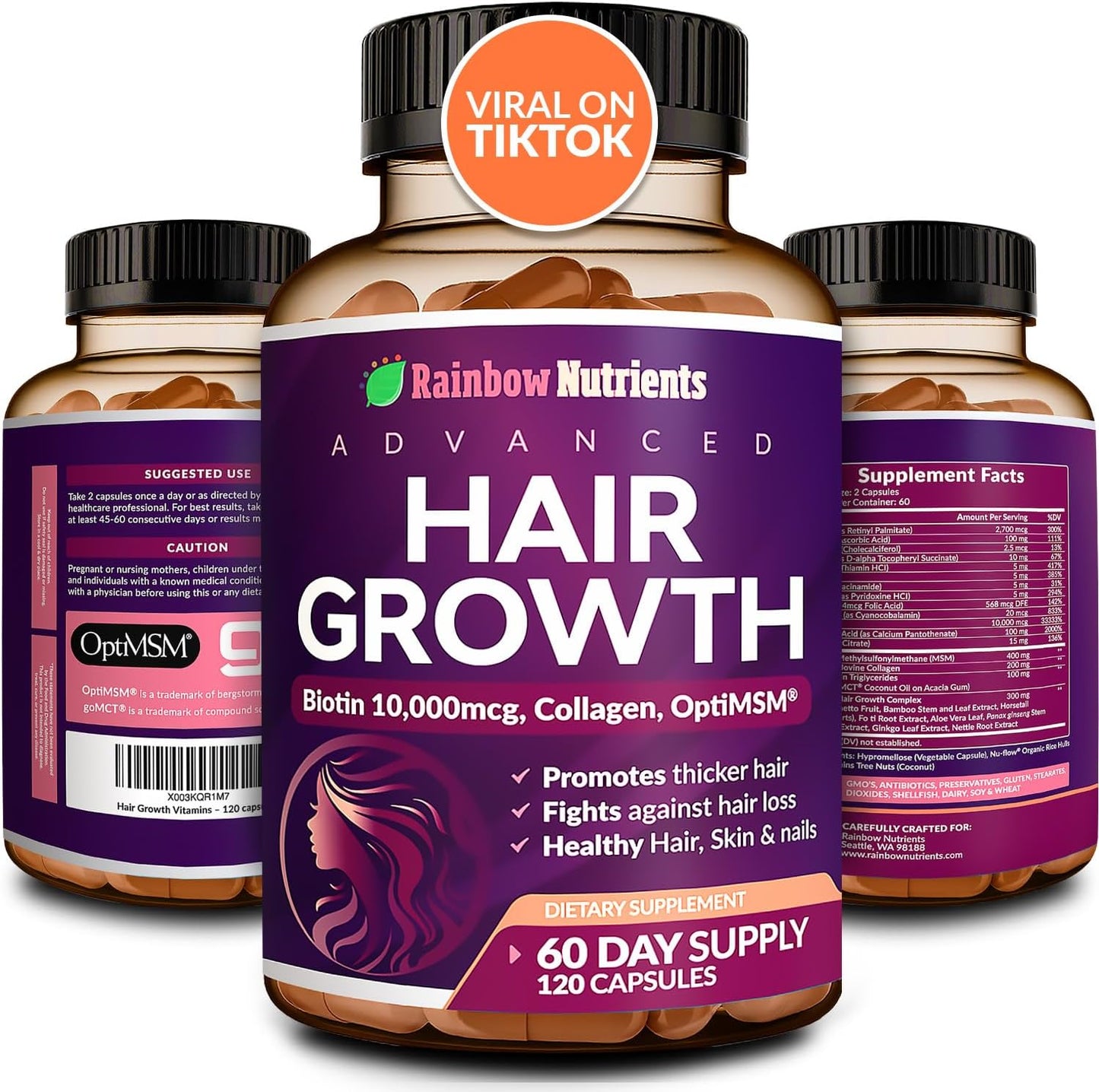 Hair Growth Ultra: Complejo de Crecimiento del cabello para mujeres