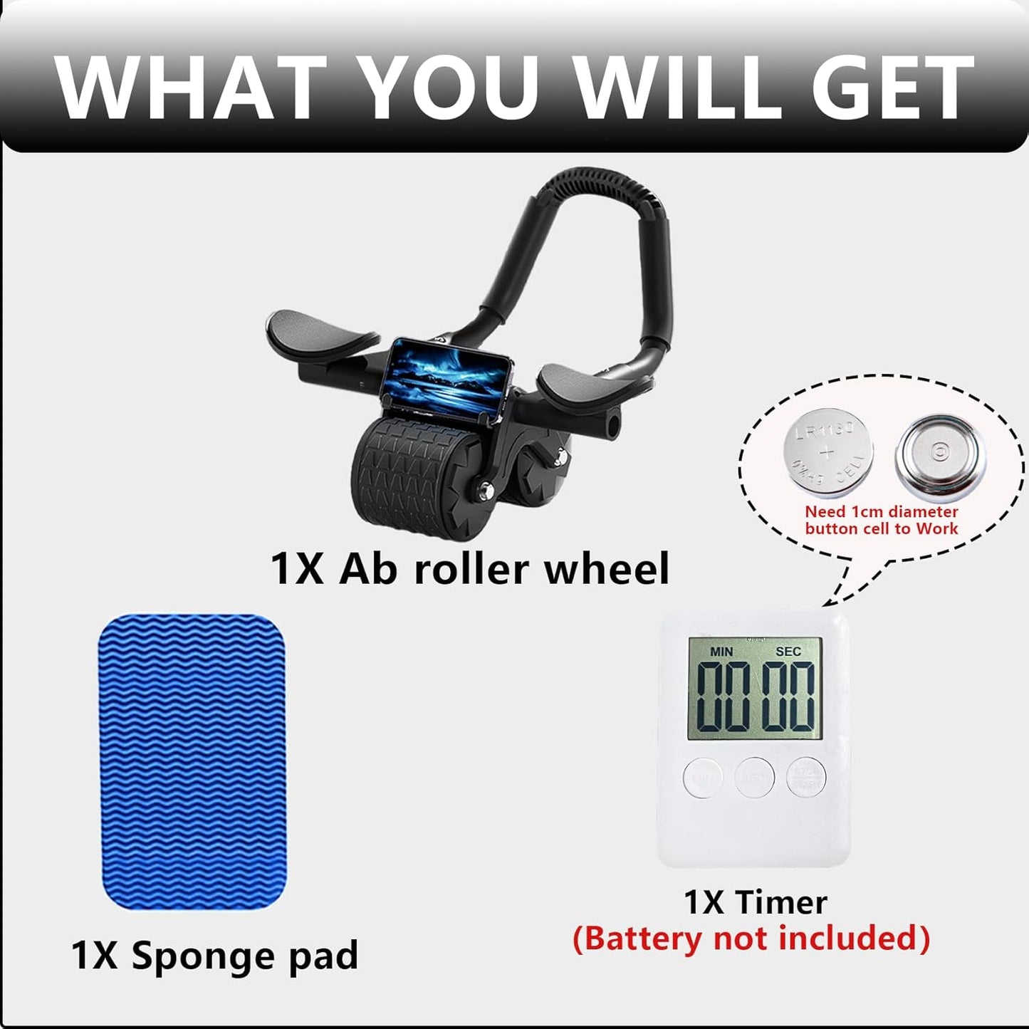 Rueda abdominal de rebote automático