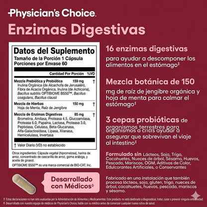 Enzimas Digestiva-Physician's Choice