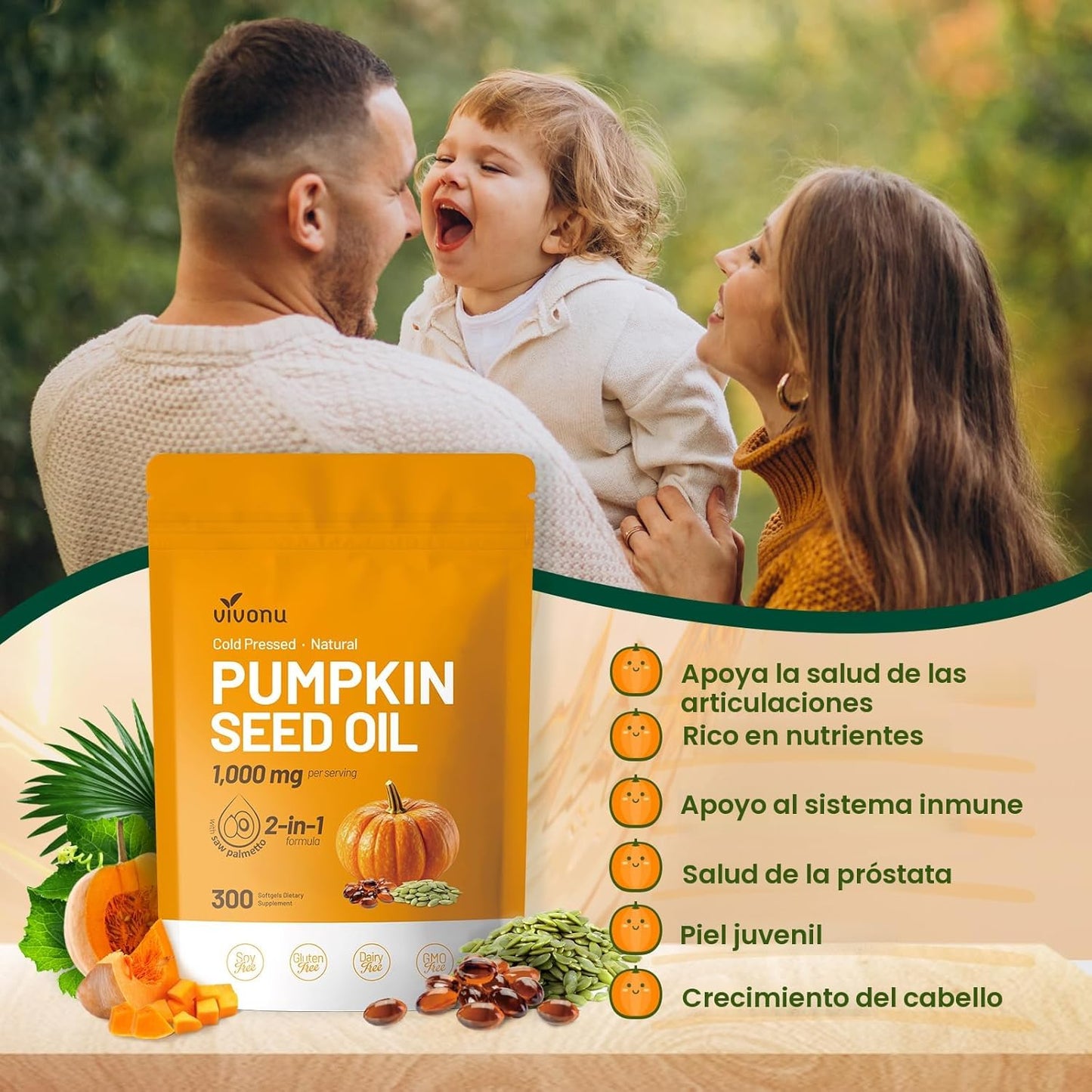 Cápsulas de aceite de semilla de calabaza