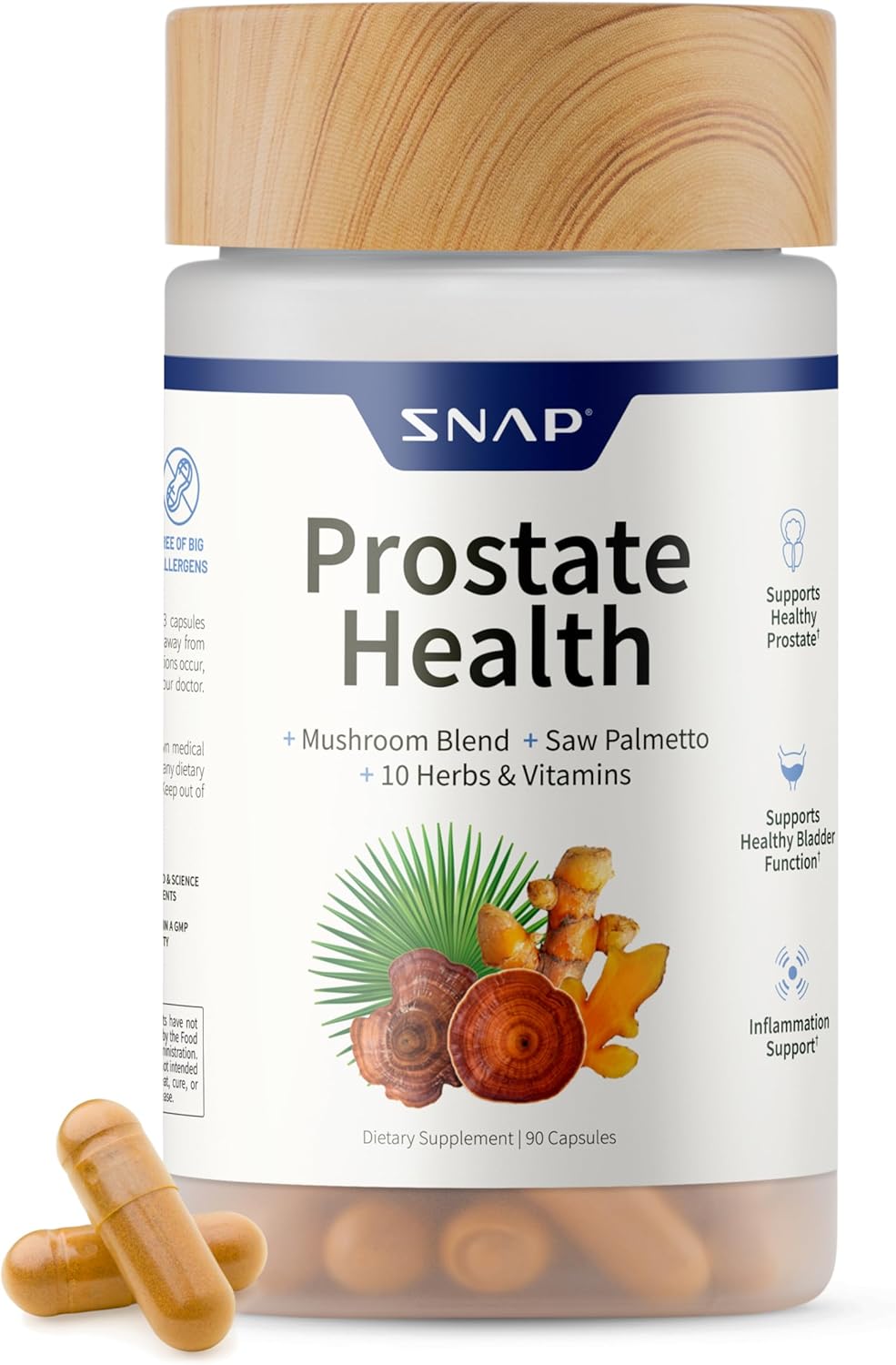 Snap Supplements Suplemento para la Salud de la Próstata