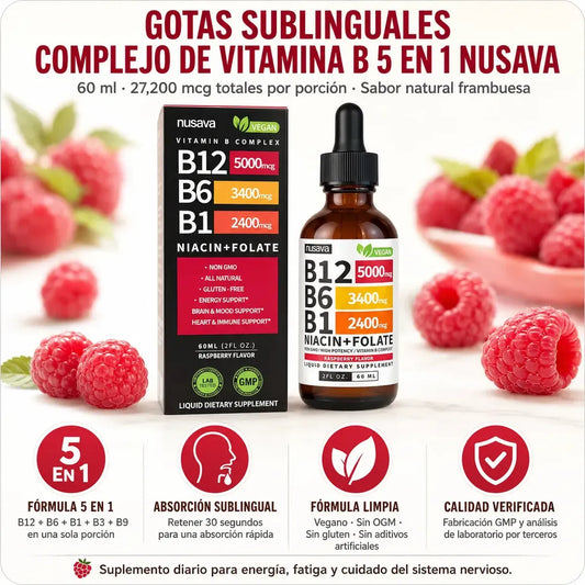 NUSAVA Pack Vitamina B12 Líquida