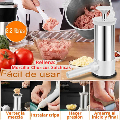 Embutidor de Salchichas de Acero Inoxidable
