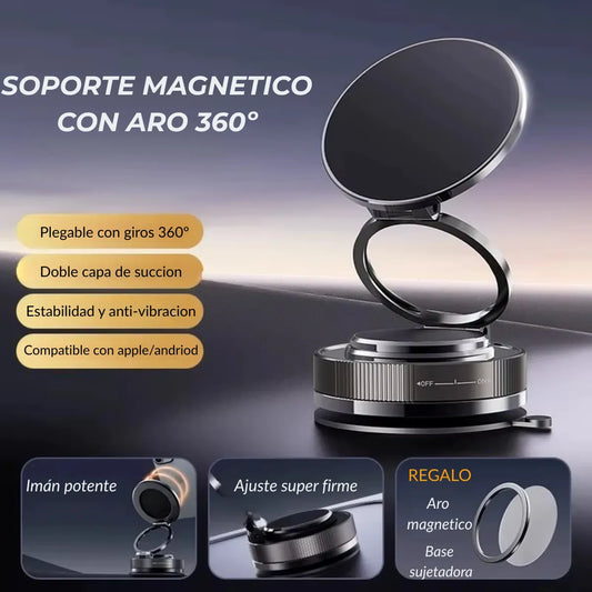 Soporte Magnético Retráctil y Giratorio 360° para Teléfono