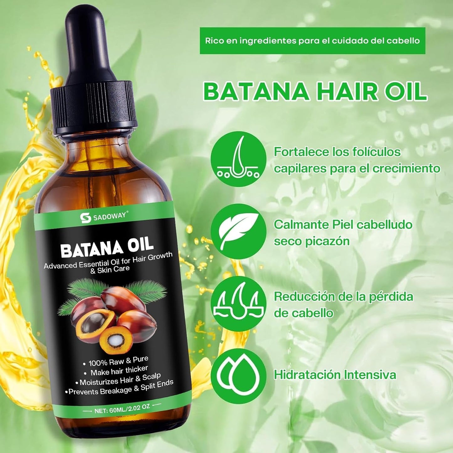 Aceite de Batana  Aceite De Batana Para El Cabello-100% Puro y Natural