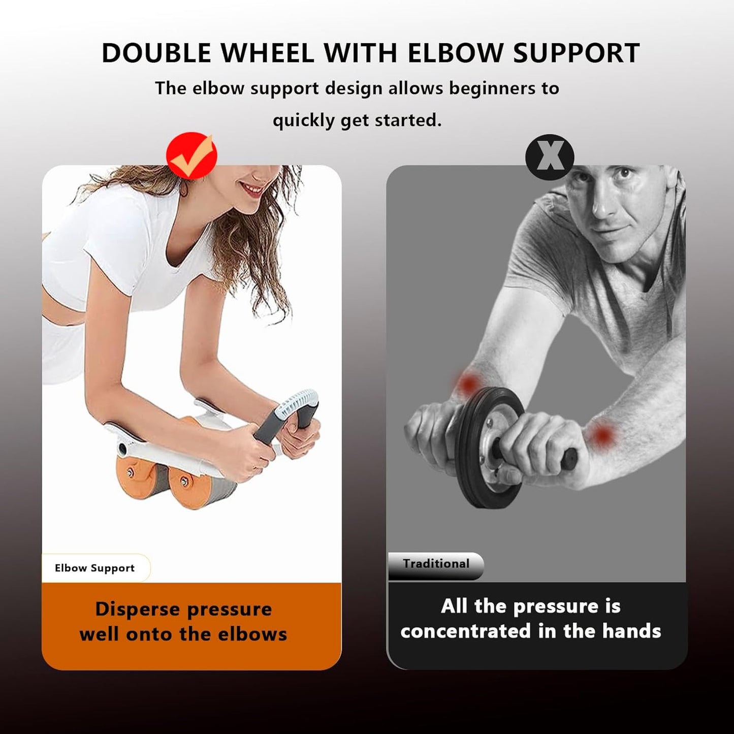 Rueda abdominal de rebote automático